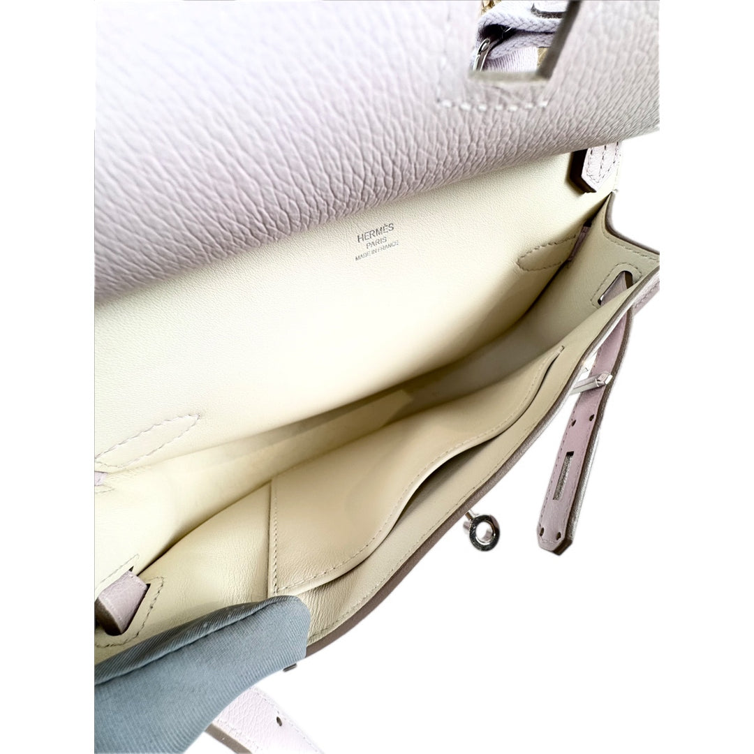 Hermes Mini Jypsiere Bag Mauve Pale Evercolor