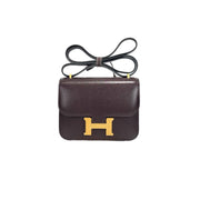 Hermes Constance Bag Mini 0G Rouge Sellier Chever Chamkila - Jiaxyk