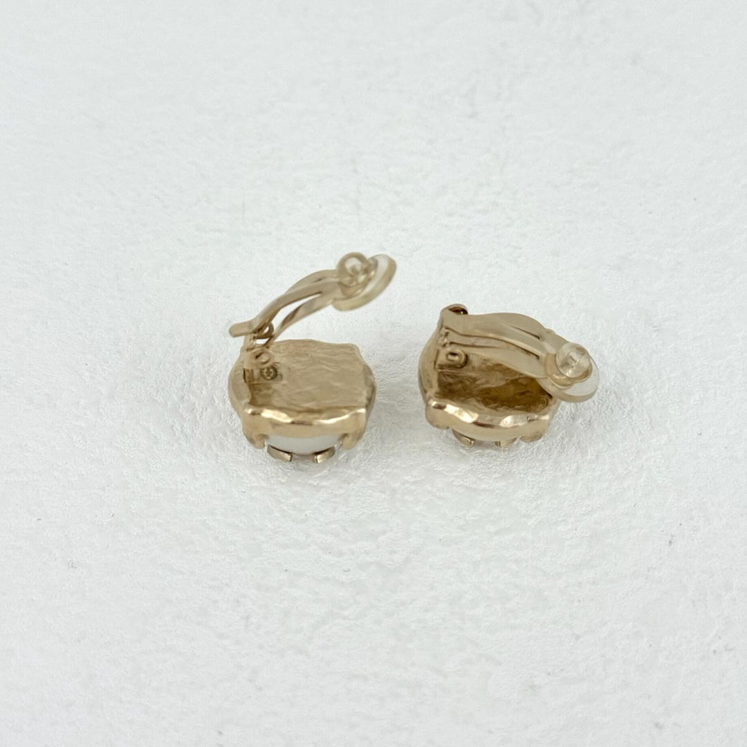 Chanel CC Pearl Clip-On Earrings