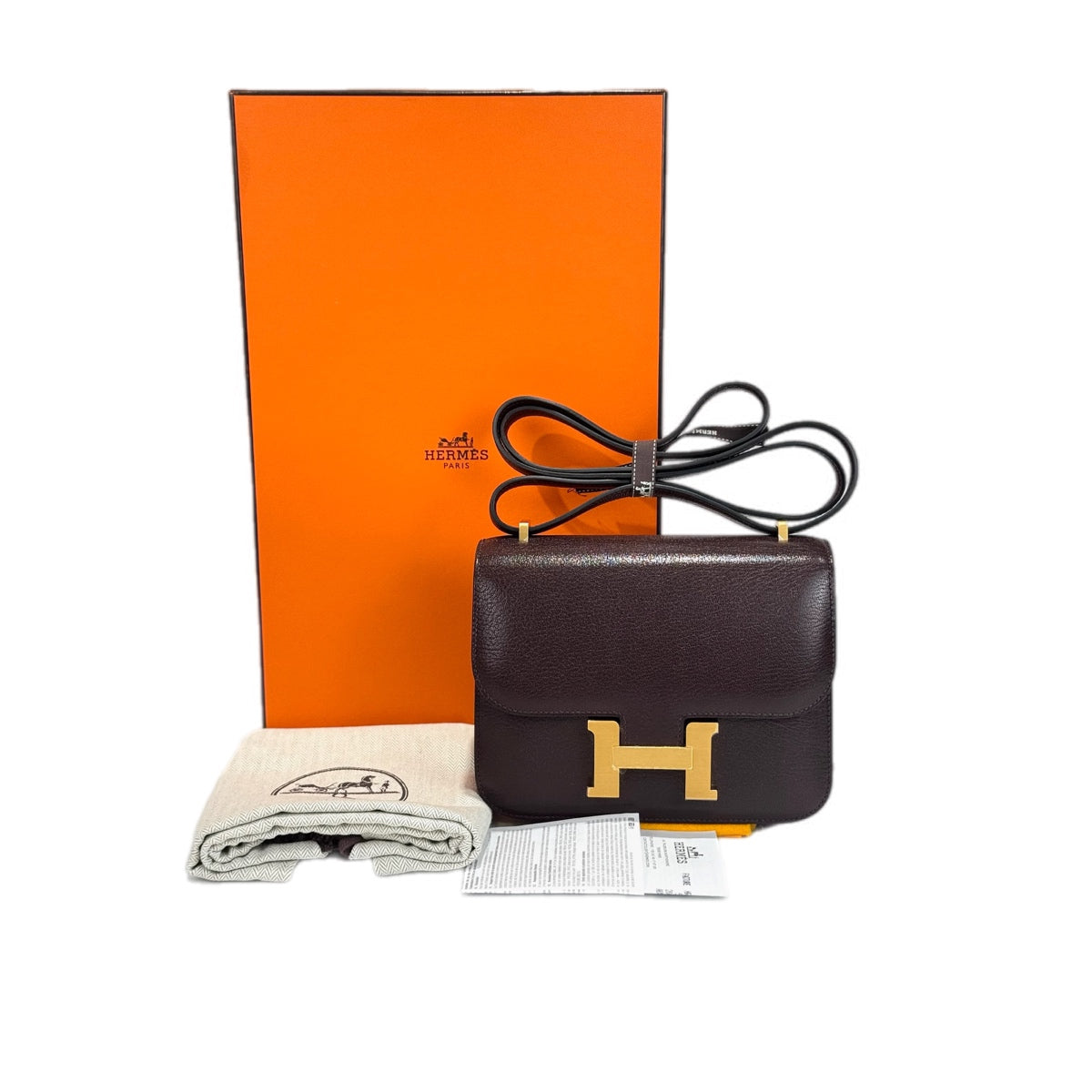Hermes Constance Bag Mini 0G Rouge Sellier Chever Chamkila