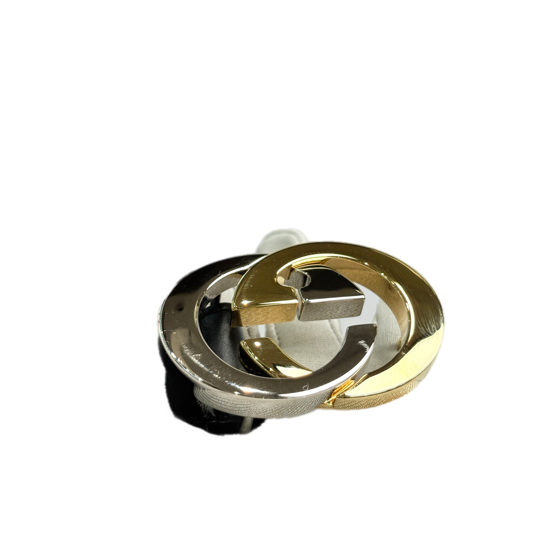 Gucci Two Tone GG Logo Belt 90CM