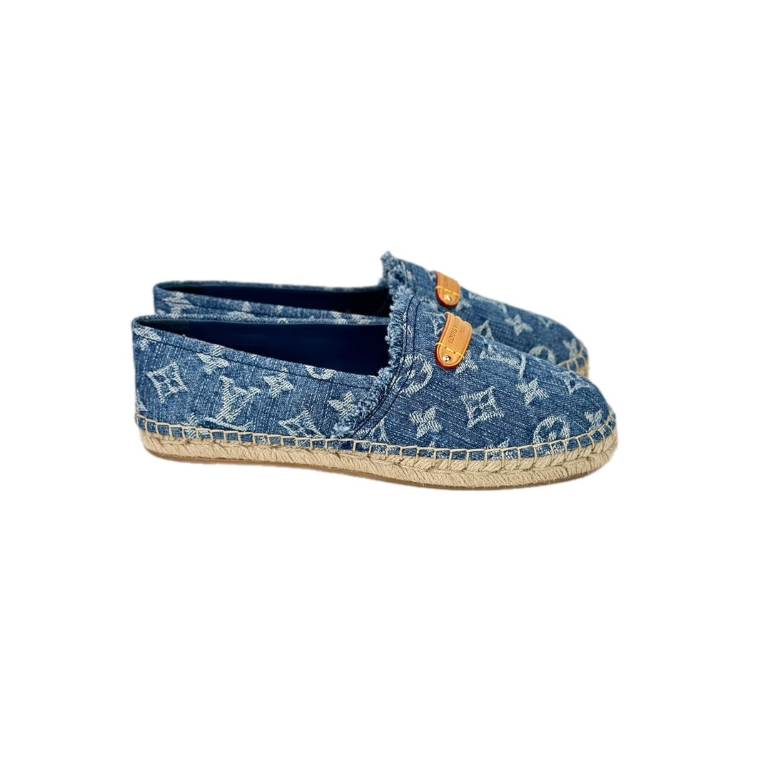 Louis Vuitton Denim Helios Flat Shoes #37