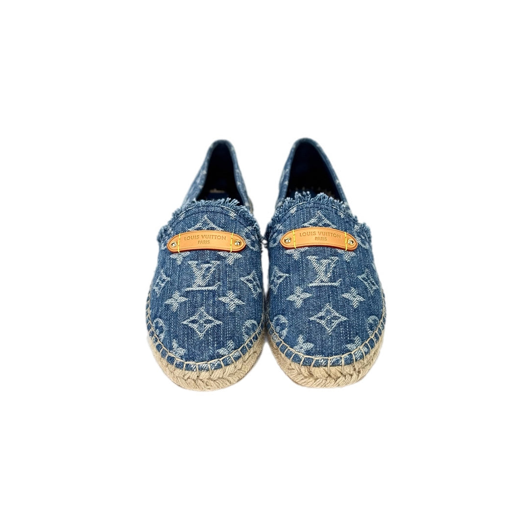Louis Vuitton Denim Helios Flat Shoes #37