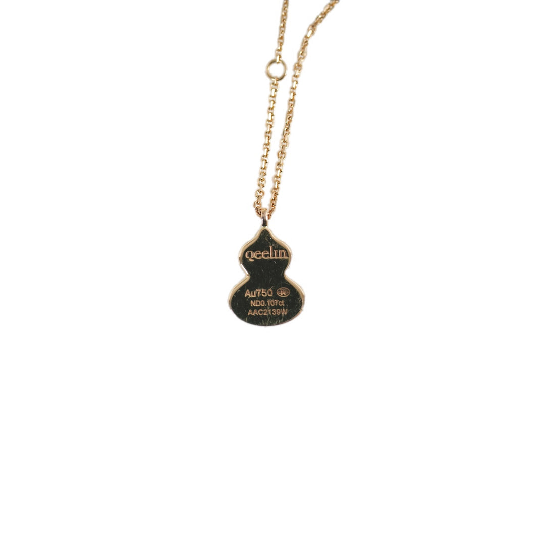 Qeelin Wulu Necklace Petite 18k Rose Gold Red Agate