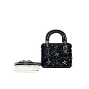 Dior Embellished Python Mini Lady Dior Bag