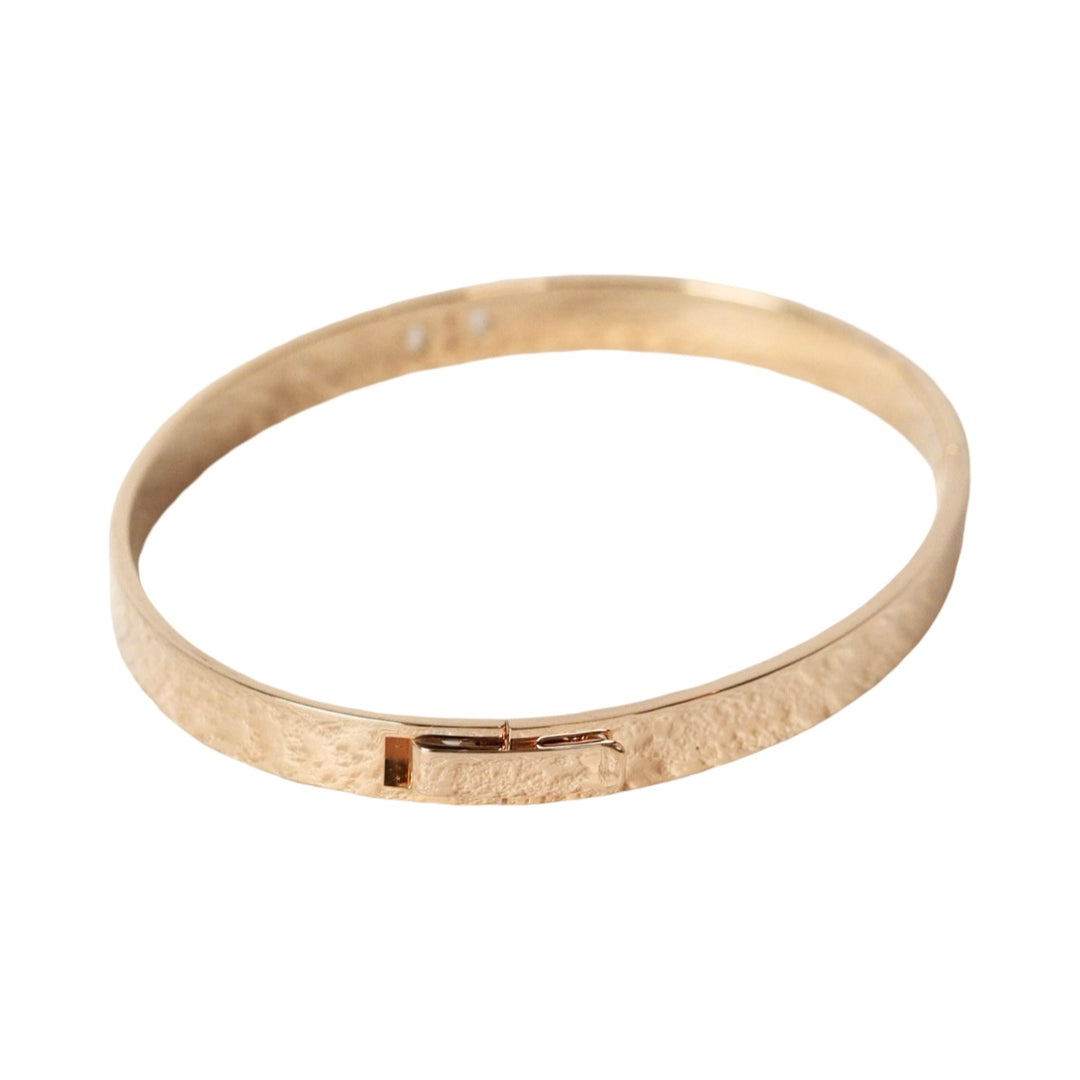 Hermes H d’Ancre Bangle 18K Rose Gold