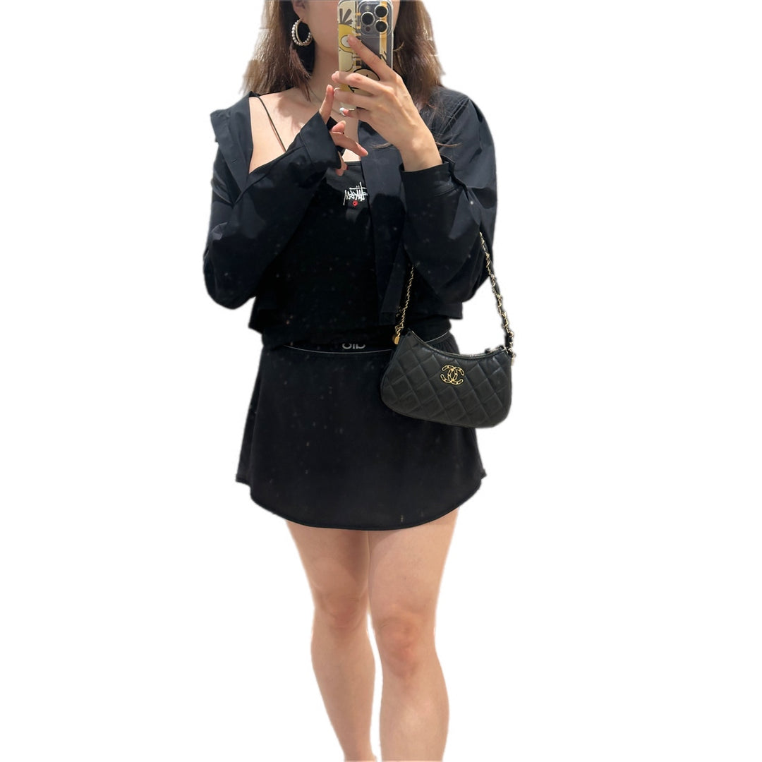 Chanel Hobo Bag Black Small