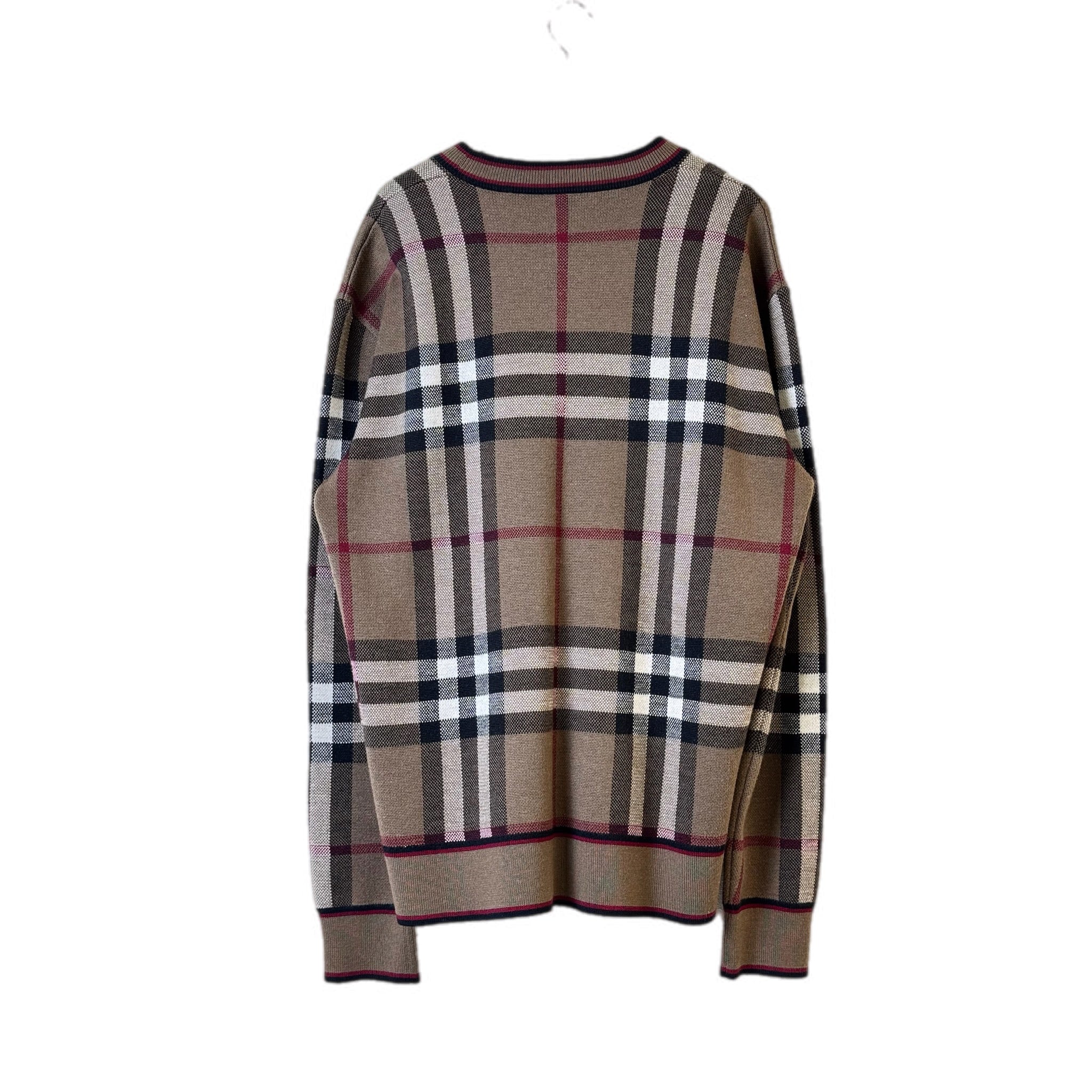 Burberry Check Wool Sweater L