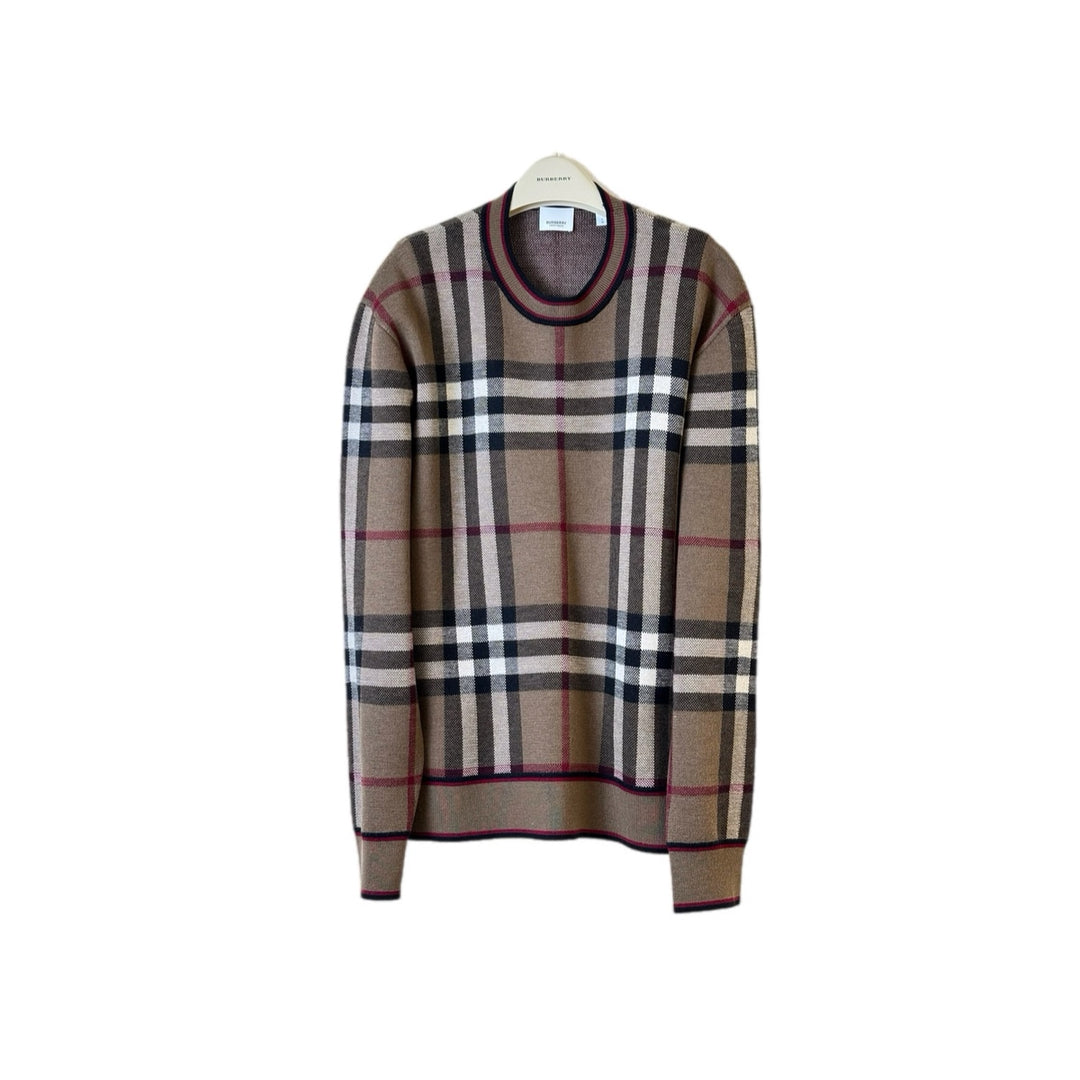 Burberry Check Wool Sweater L