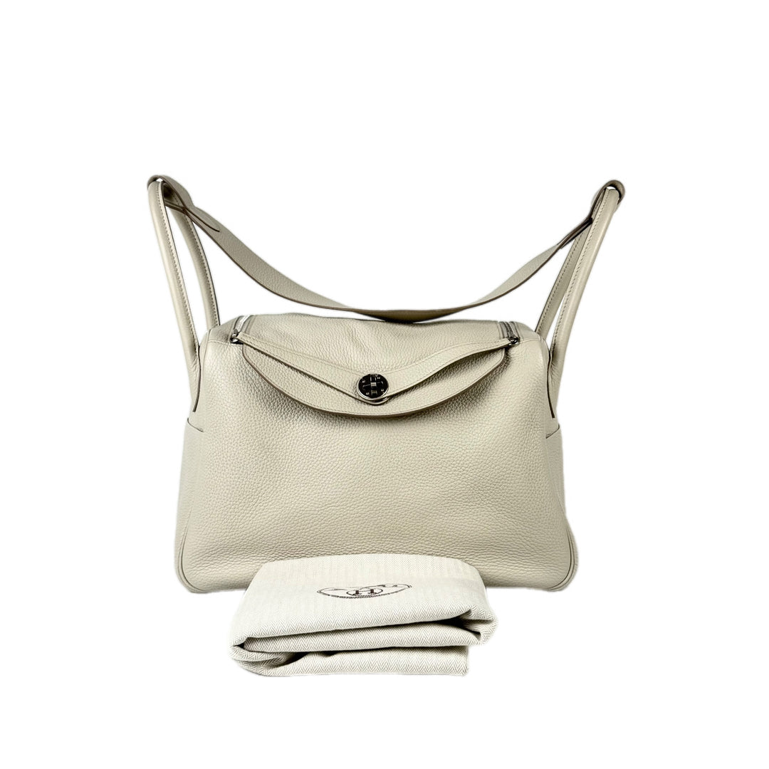 Hermes Lindy 34cm Bag Beton Silver Togo