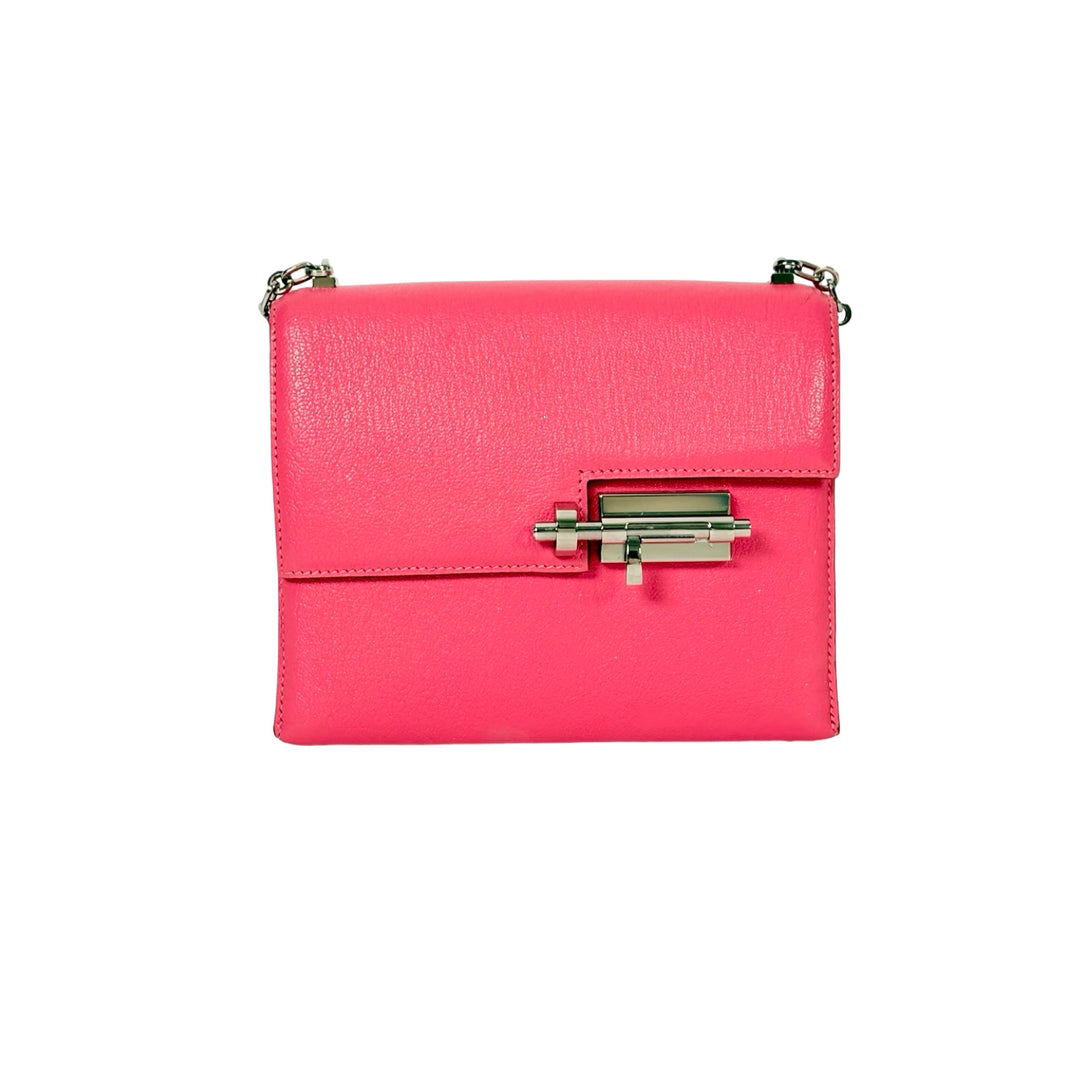 Hermes Rose Lipstick Verrou 17cm Bag