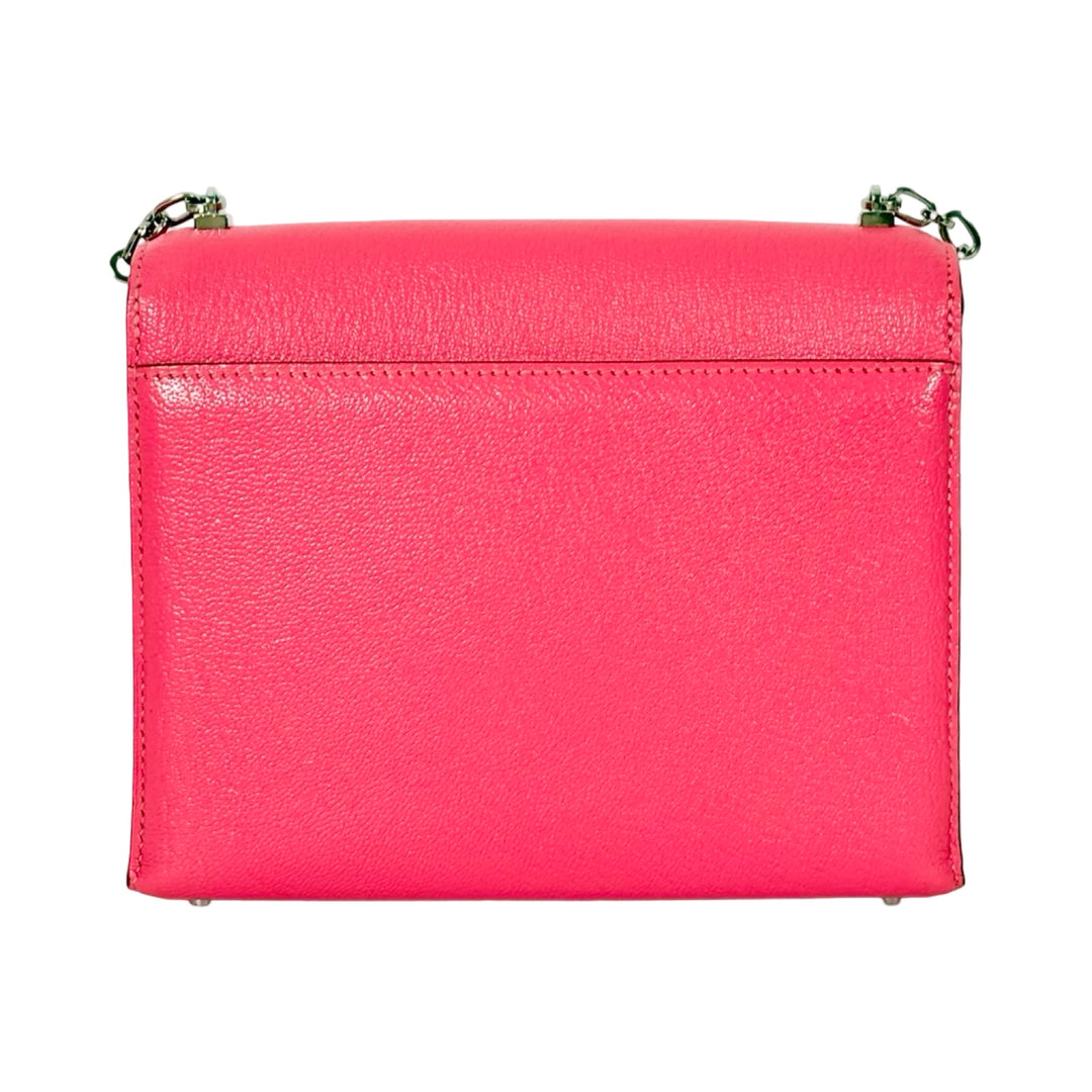 Hermes Rose Lipstick Verrou 17cm Bag