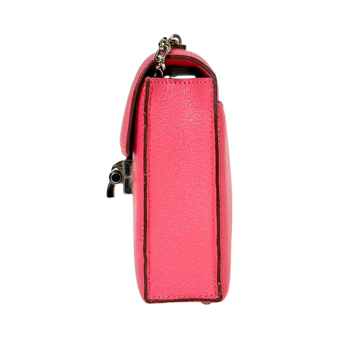 Hermes Rose Lipstick Verrou 17cm Bag