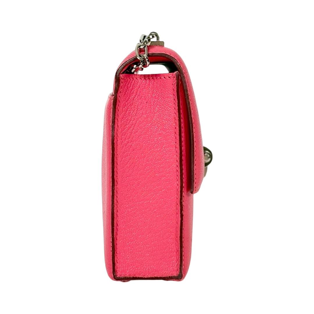 Hermes Rose Lipstick Verrou 17cm Bag
