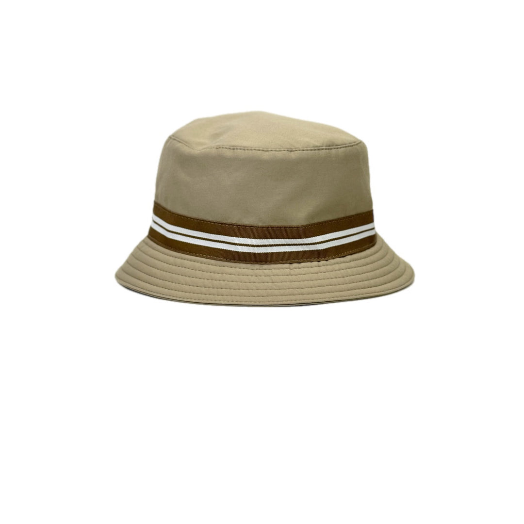 Hermes Beige Striped Hat #59