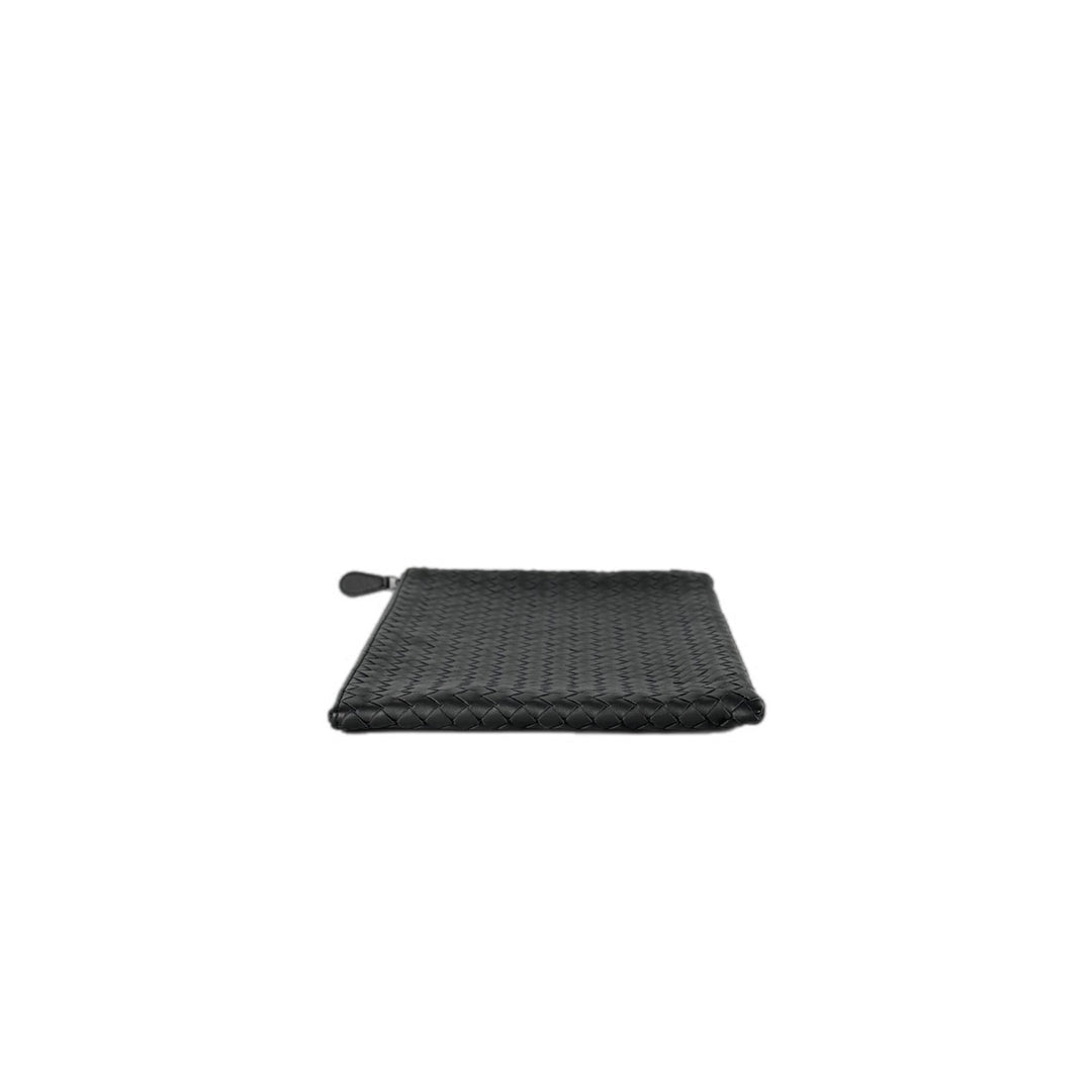 Bottega Veneta Grey Leather Clutch