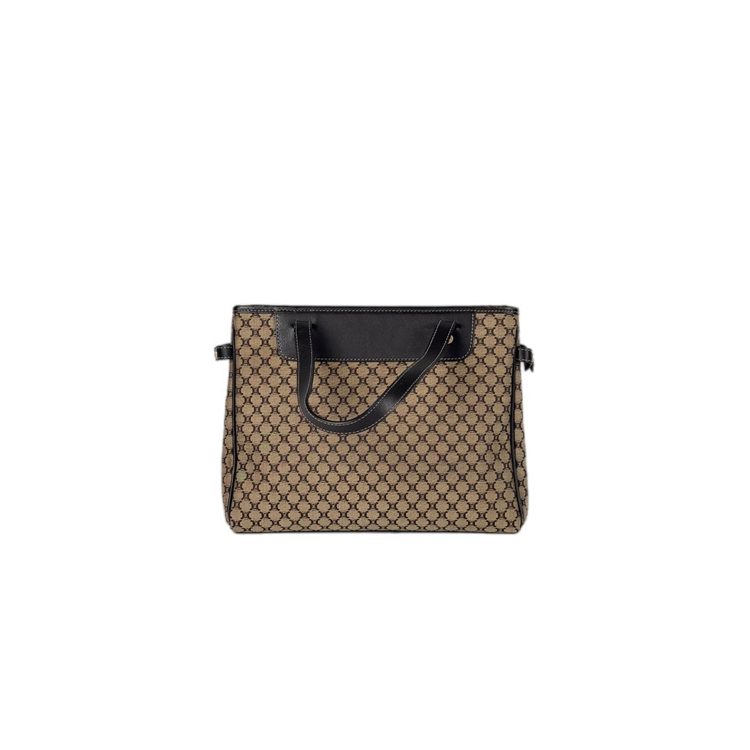 Celine 1970-2000 Macadam Coated Canvas Tote Bag