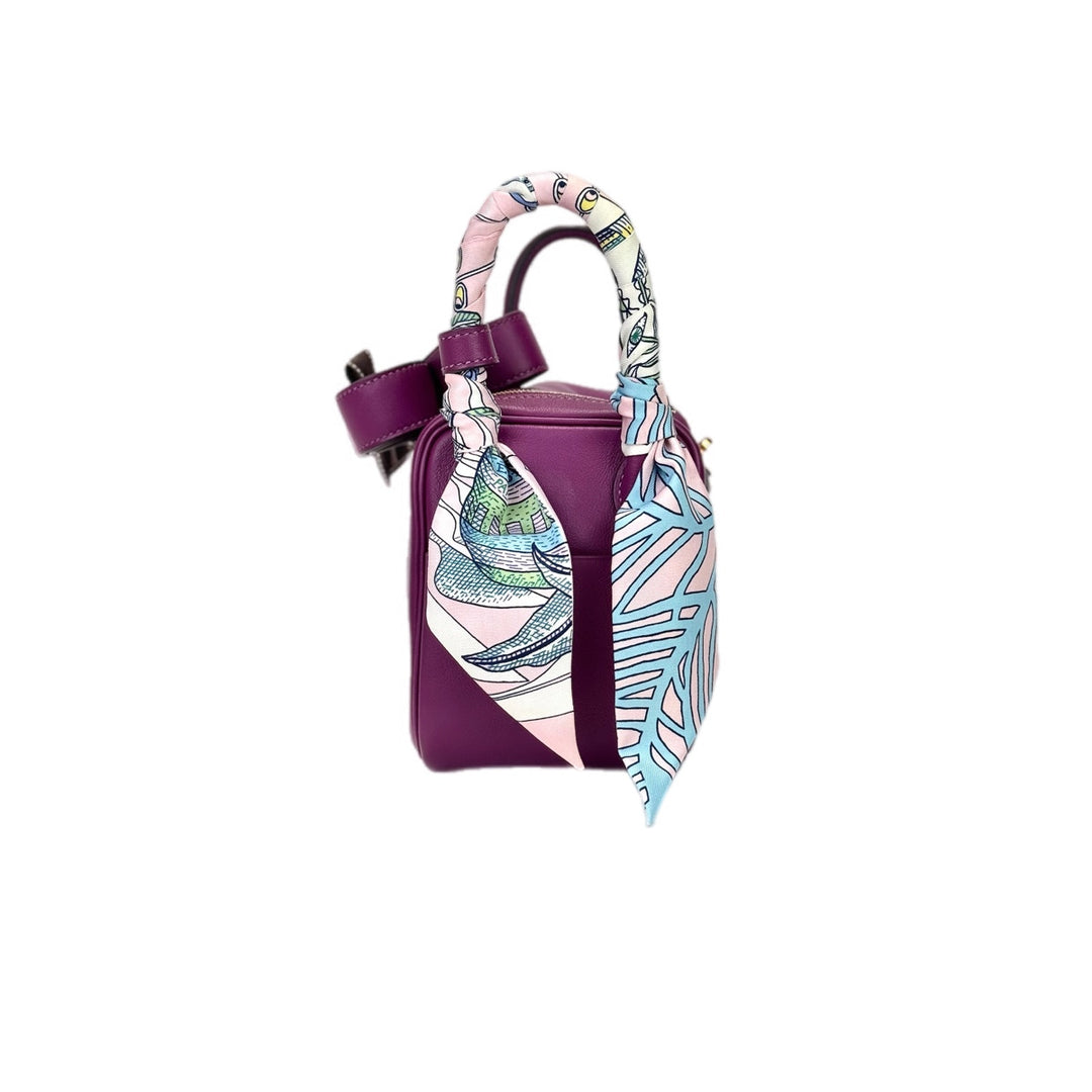 Hermes Lindy Mini P9 Purple Bag