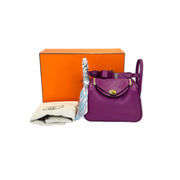 Hermes Lindy Mini P9 Purple Bag