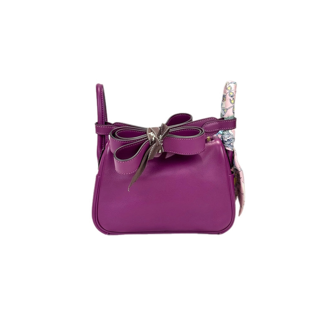 Hermes Lindy Mini P9 Purple Bag