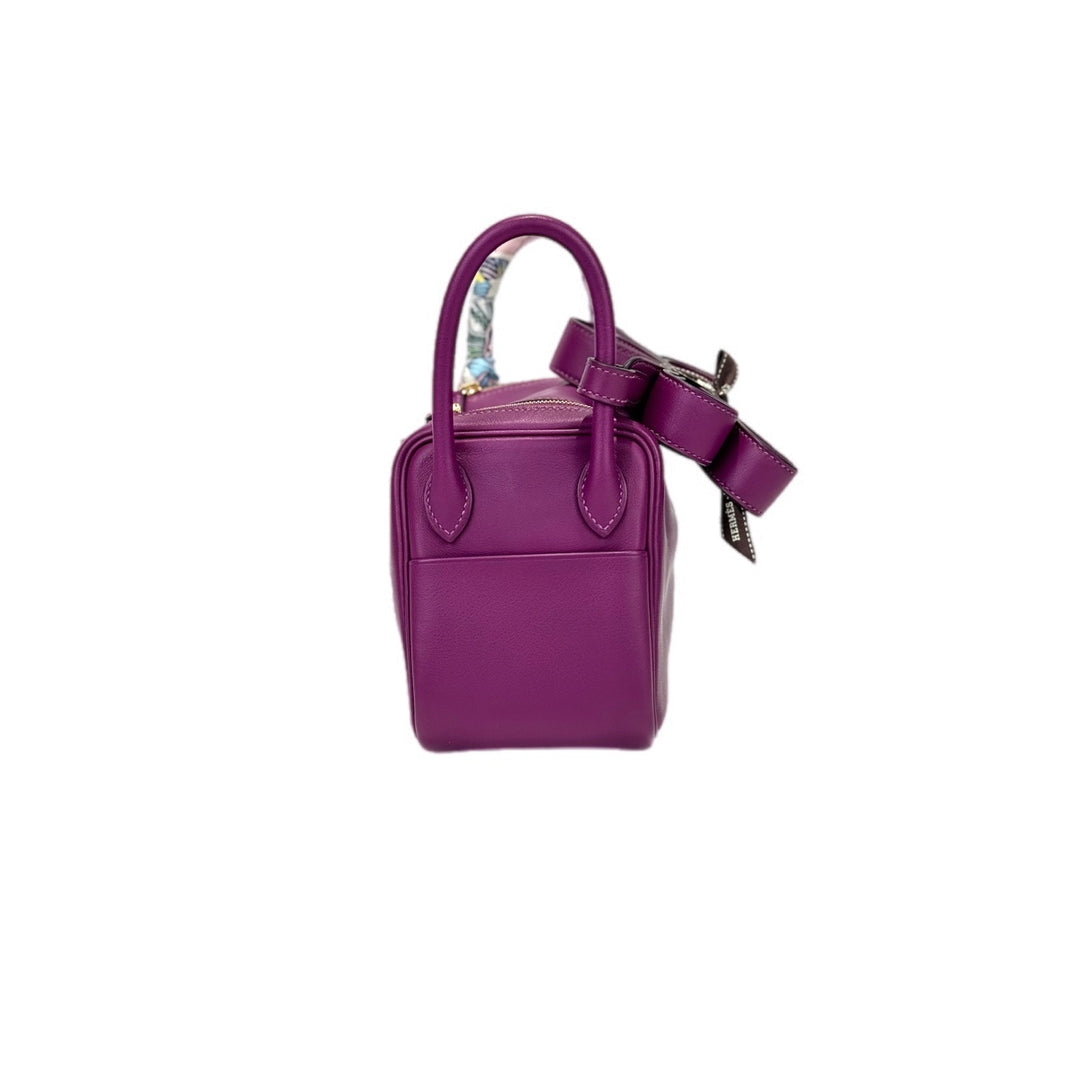 Hermes Lindy Mini P9 Purple Bag