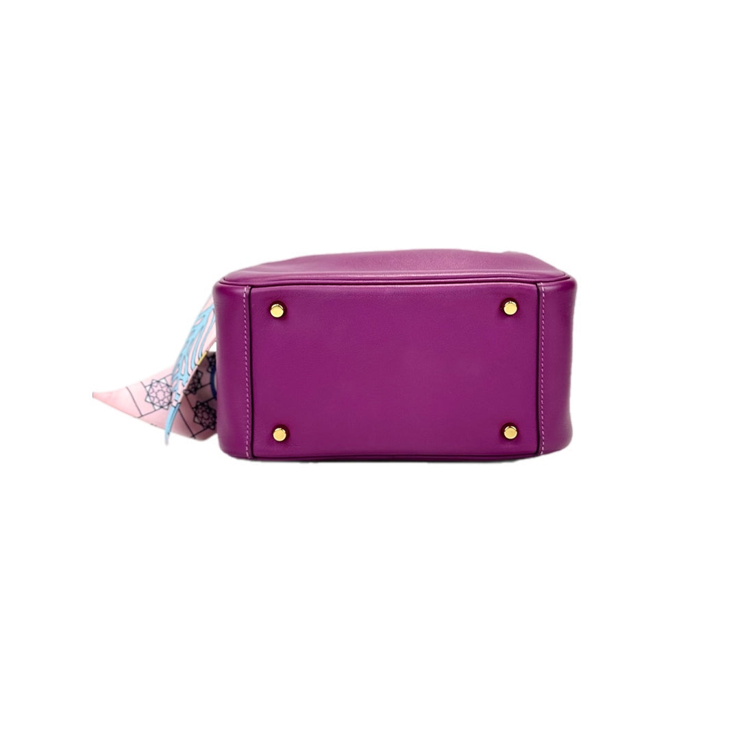 Hermes Lindy Mini P9 Purple Bag