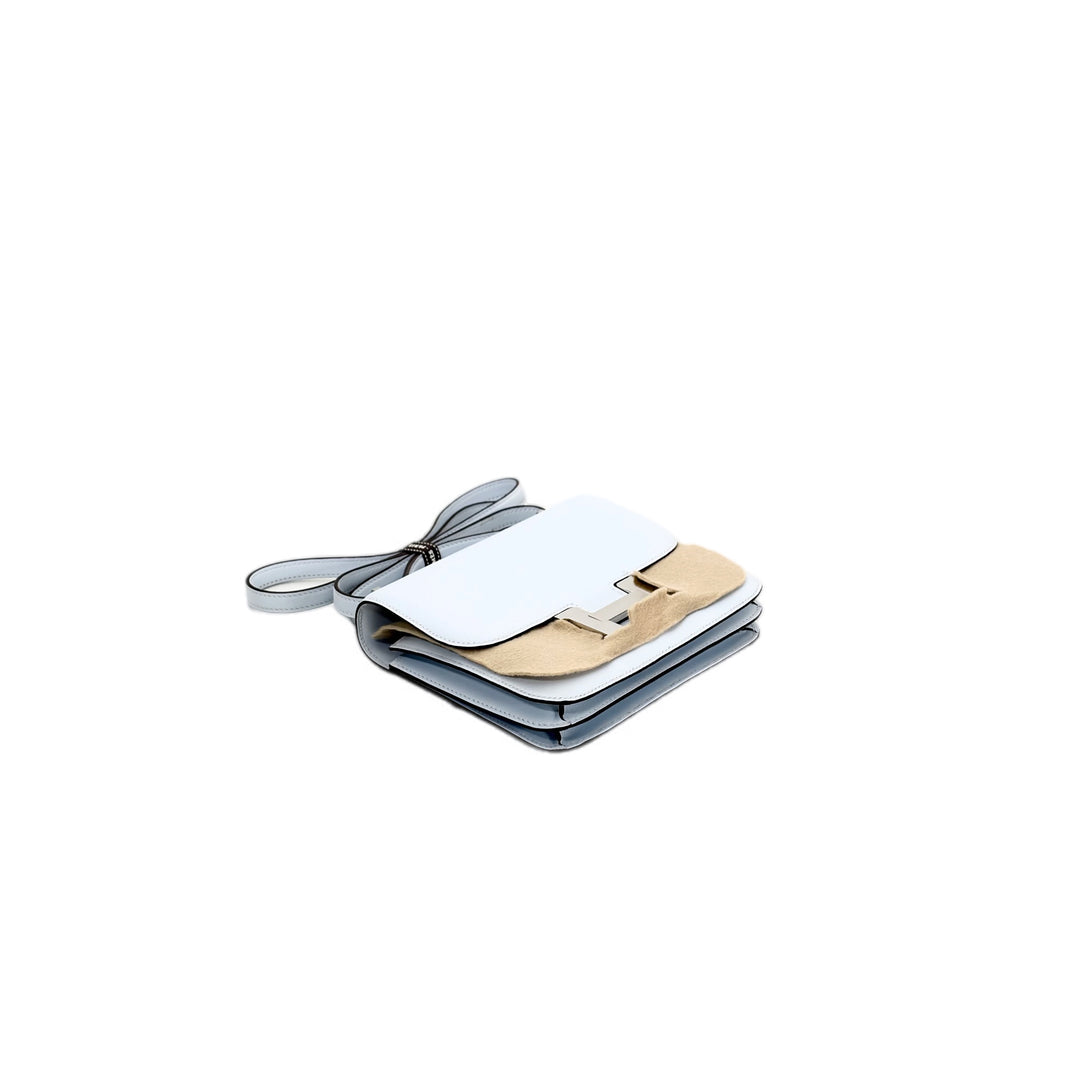 Hermes Constance Mini Swift T0 Blue Brume Bag
