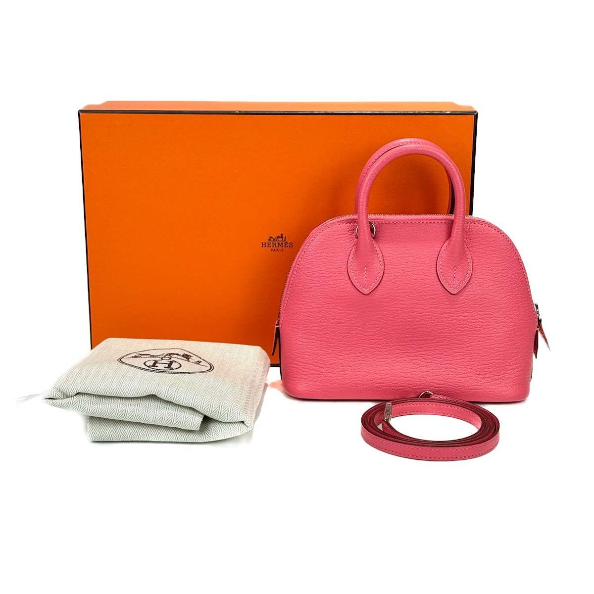 Hermes Bolide Mini Bag Pink 8W Chevre Mysore
