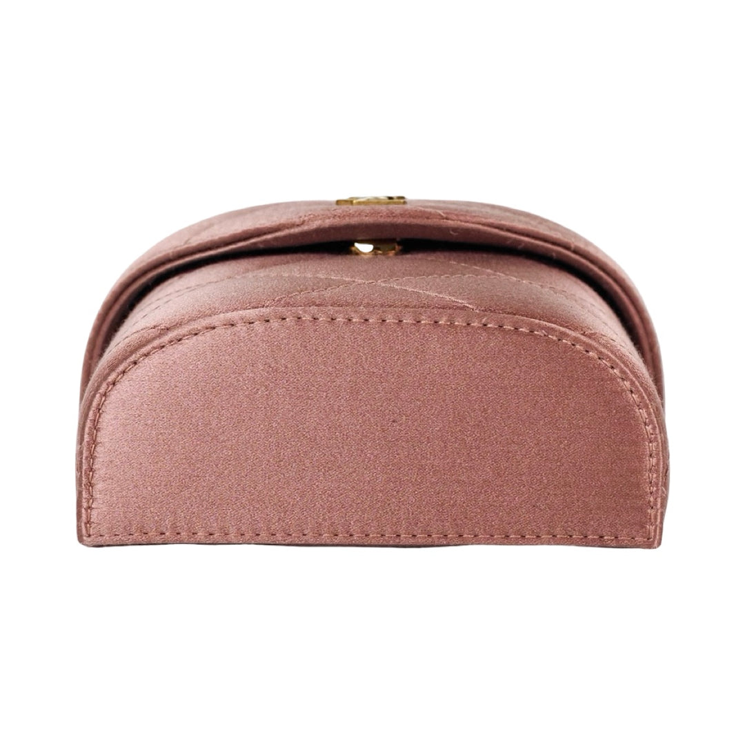 YSL Quilted June Micro Bag Old Rose Silk