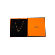 Hermes Mini H Pop Necklace Black