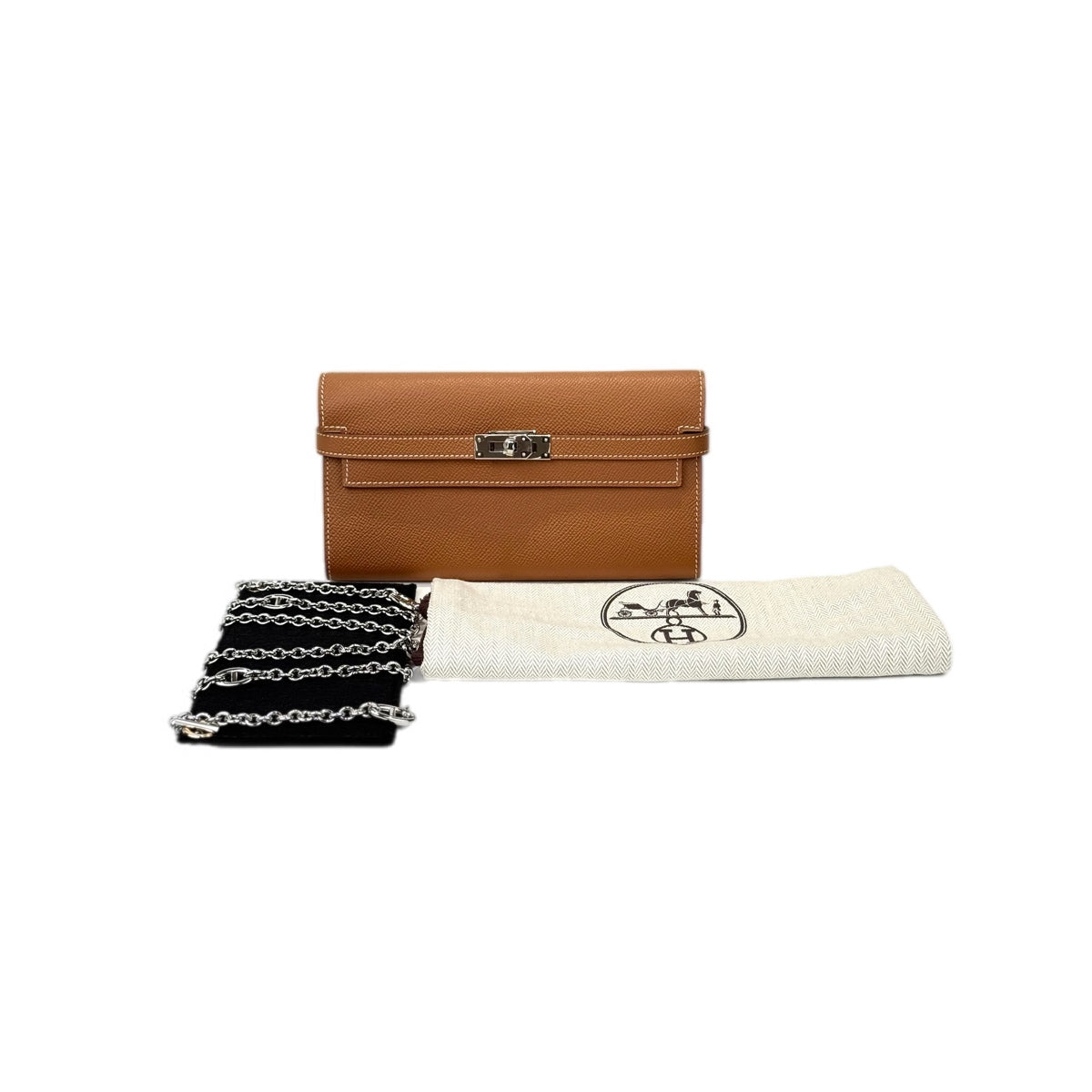Hermes Long Kelly Wallet Epsom Gold