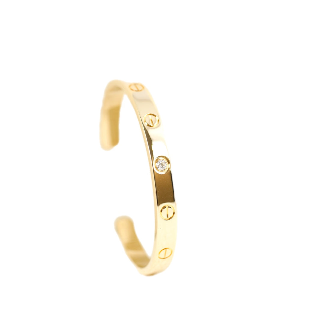 Cartier Love Open Cuff Diamond Bracelet #16