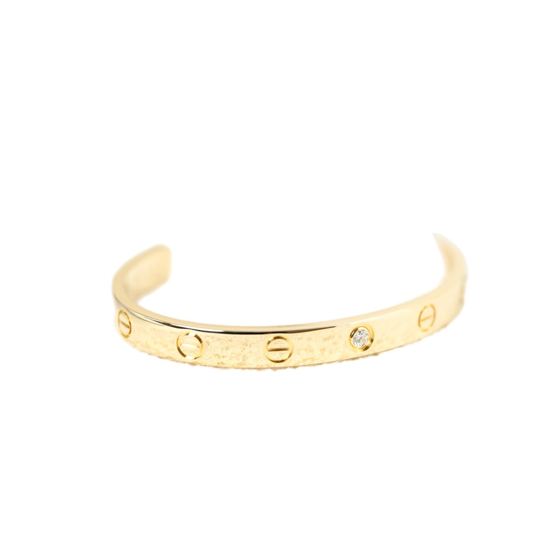 Cartier Love Open Cuff Diamond Bracelet #16