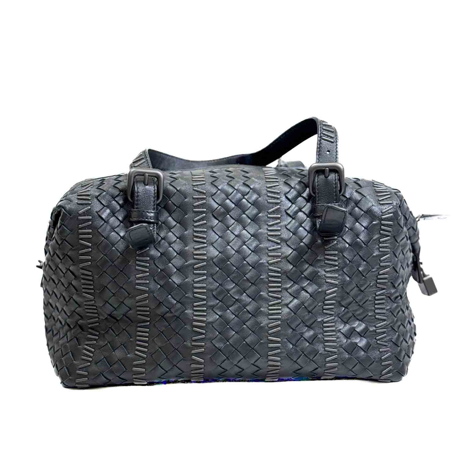 Bottega Veneta Black Montaigne Intrecciato Bag