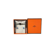 Hermes H Pop Earrings Blue Mini