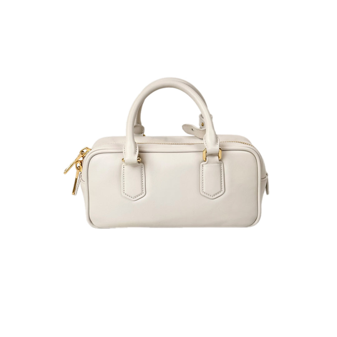 Miumiu Arcadie Leather Bag Regular Size White