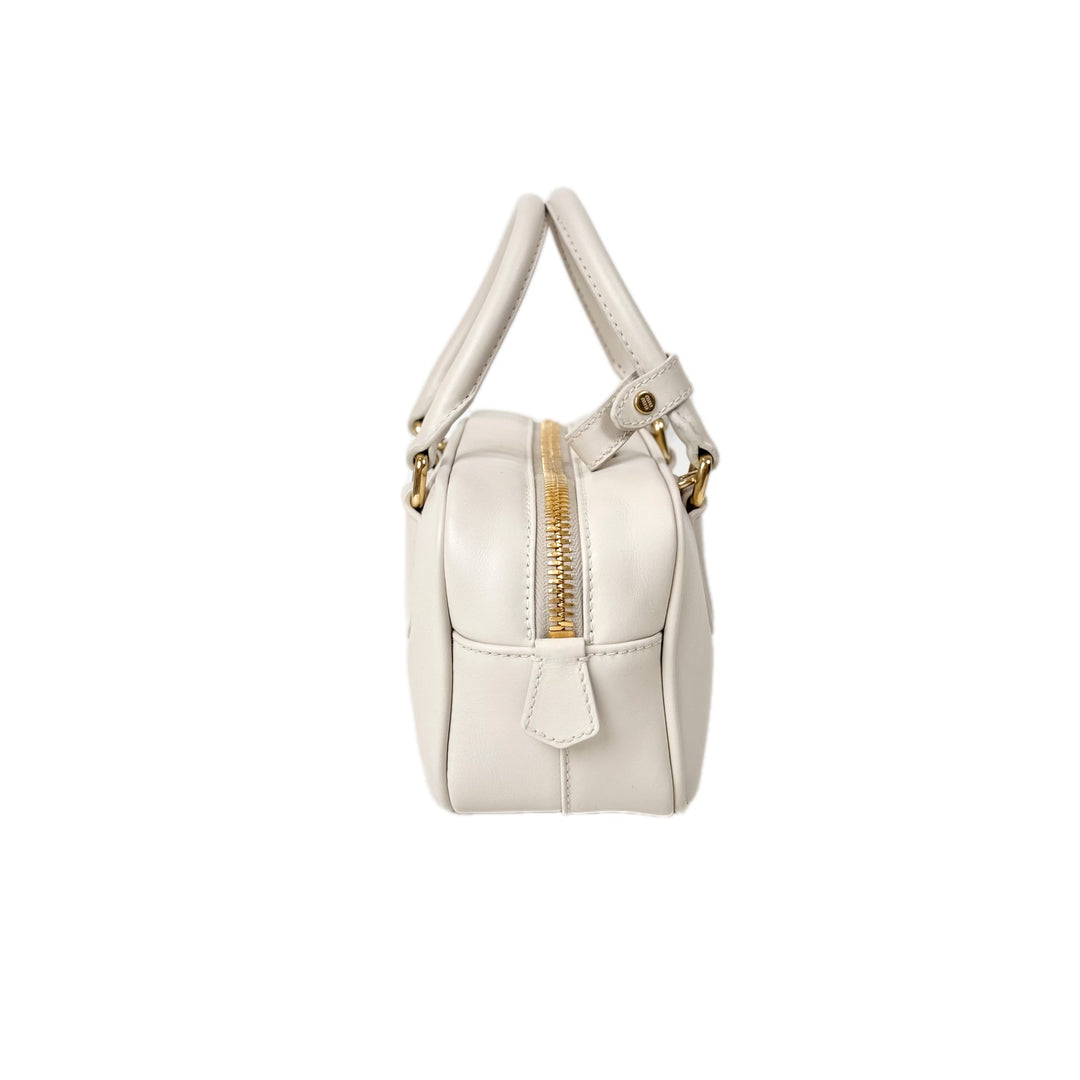 Miumiu Arcadie Leather Bag Regular Size White