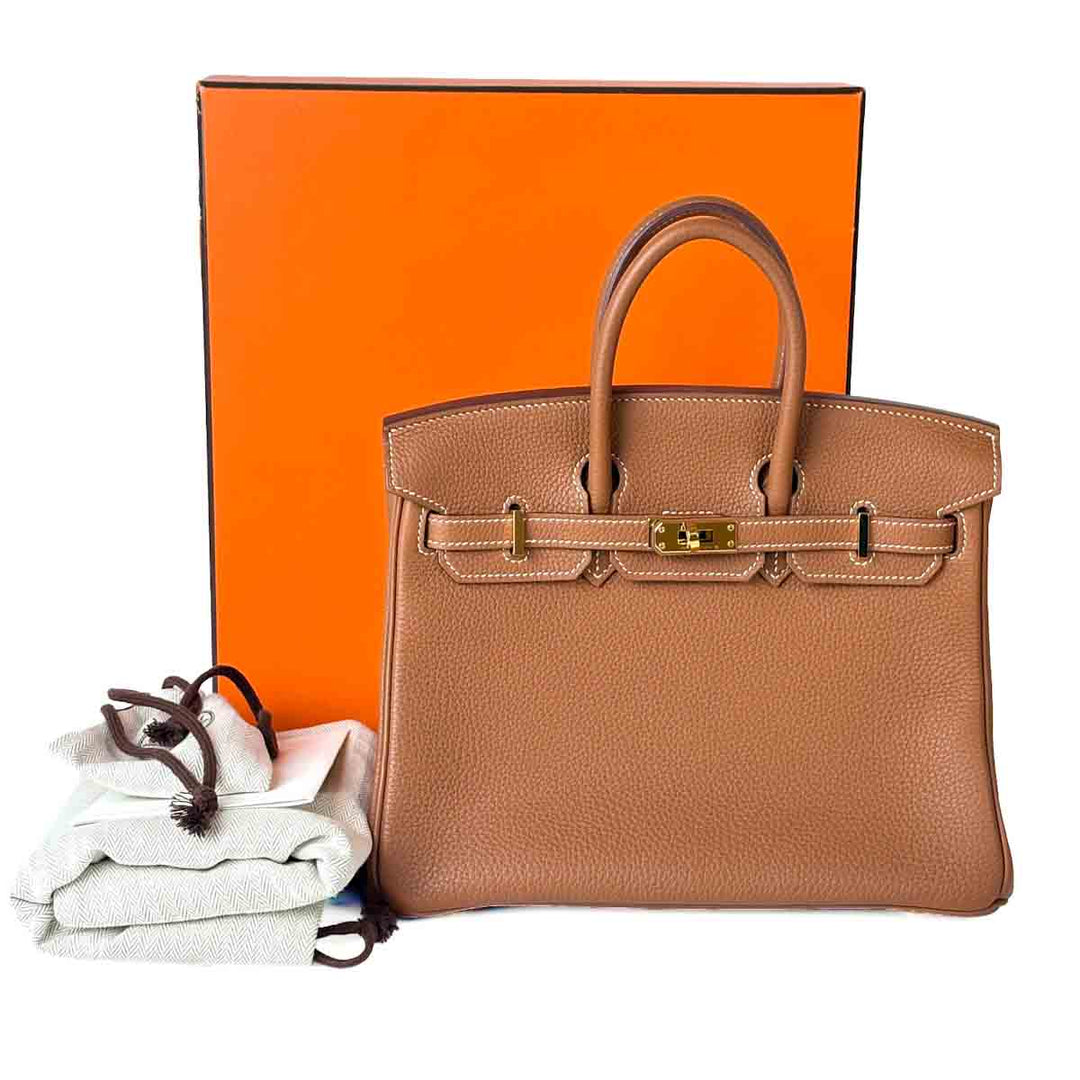 Hermes Birkin 25cm Gold GHW Bag