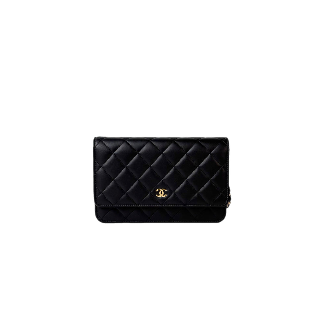 Chanel Classic Flap Black Lambskin Woc Bag