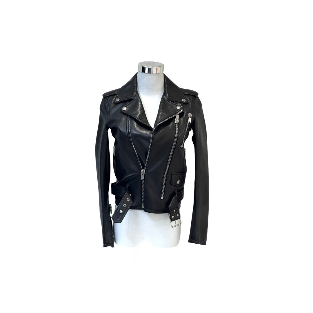 YSL Black Lambskin Biker Jacket #34