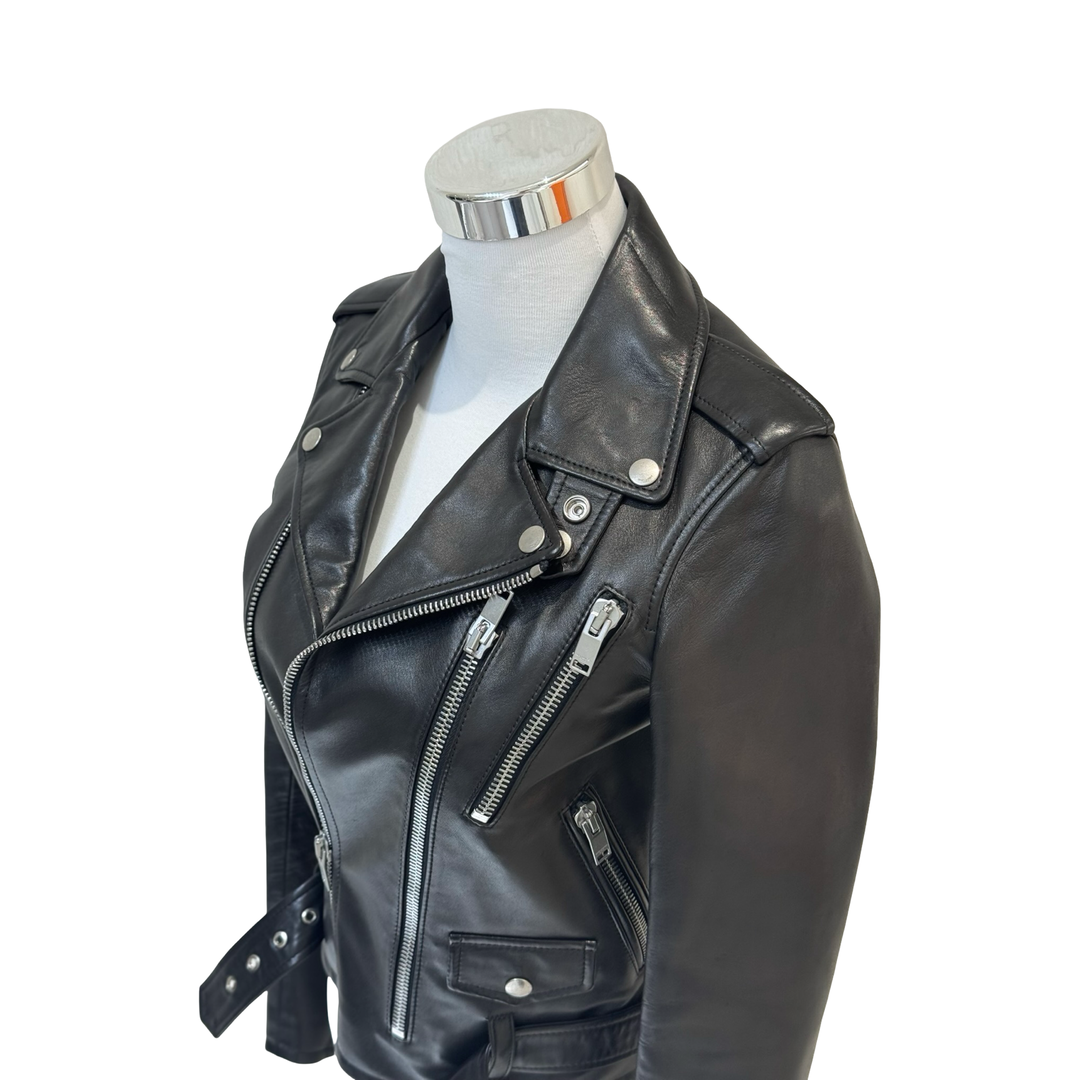 YSL Black Lambskin Biker Jacket #34