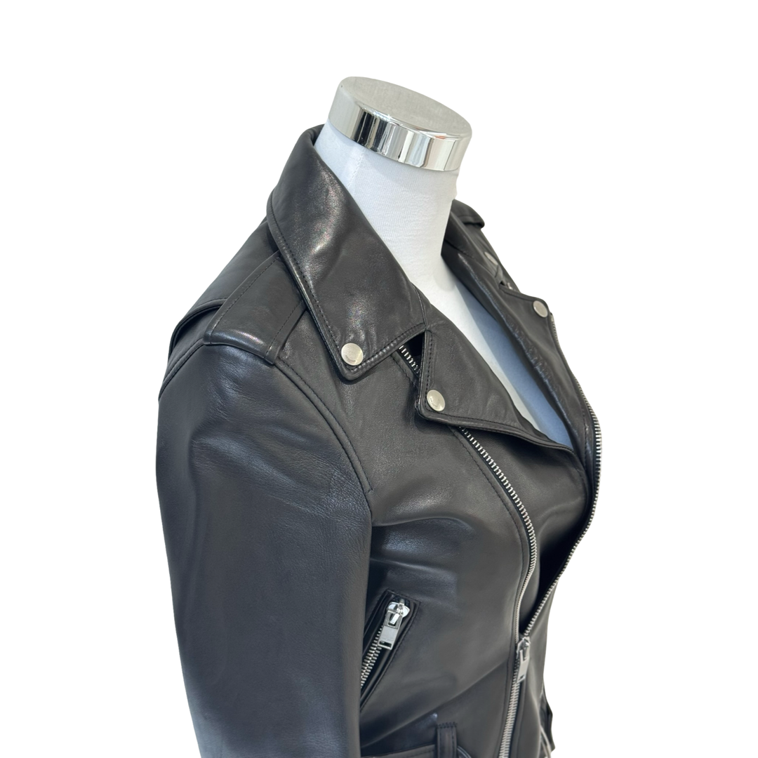 YSL Black Lambskin Biker Jacket #34
