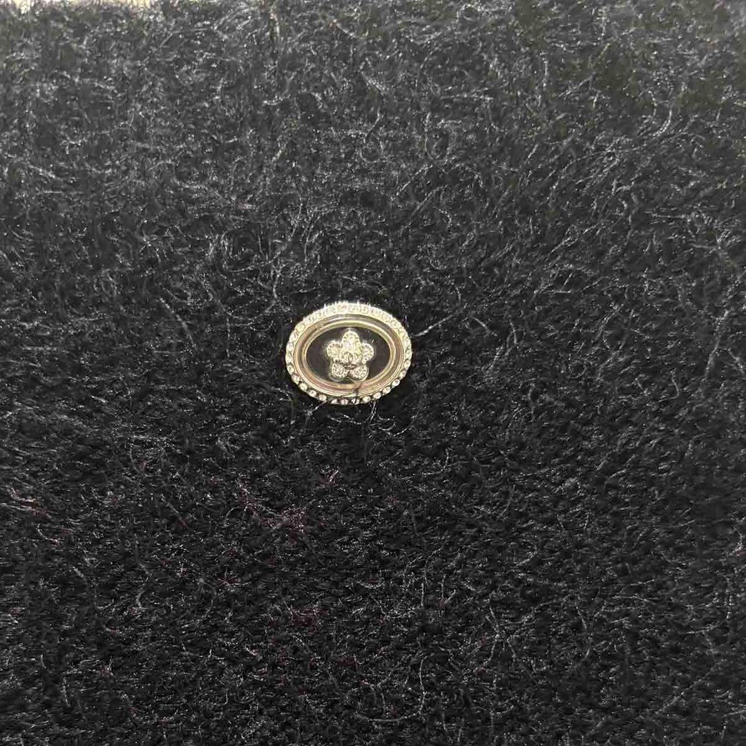 Chanel Black silk/cashmere Sweater with Camellia Motifs #36