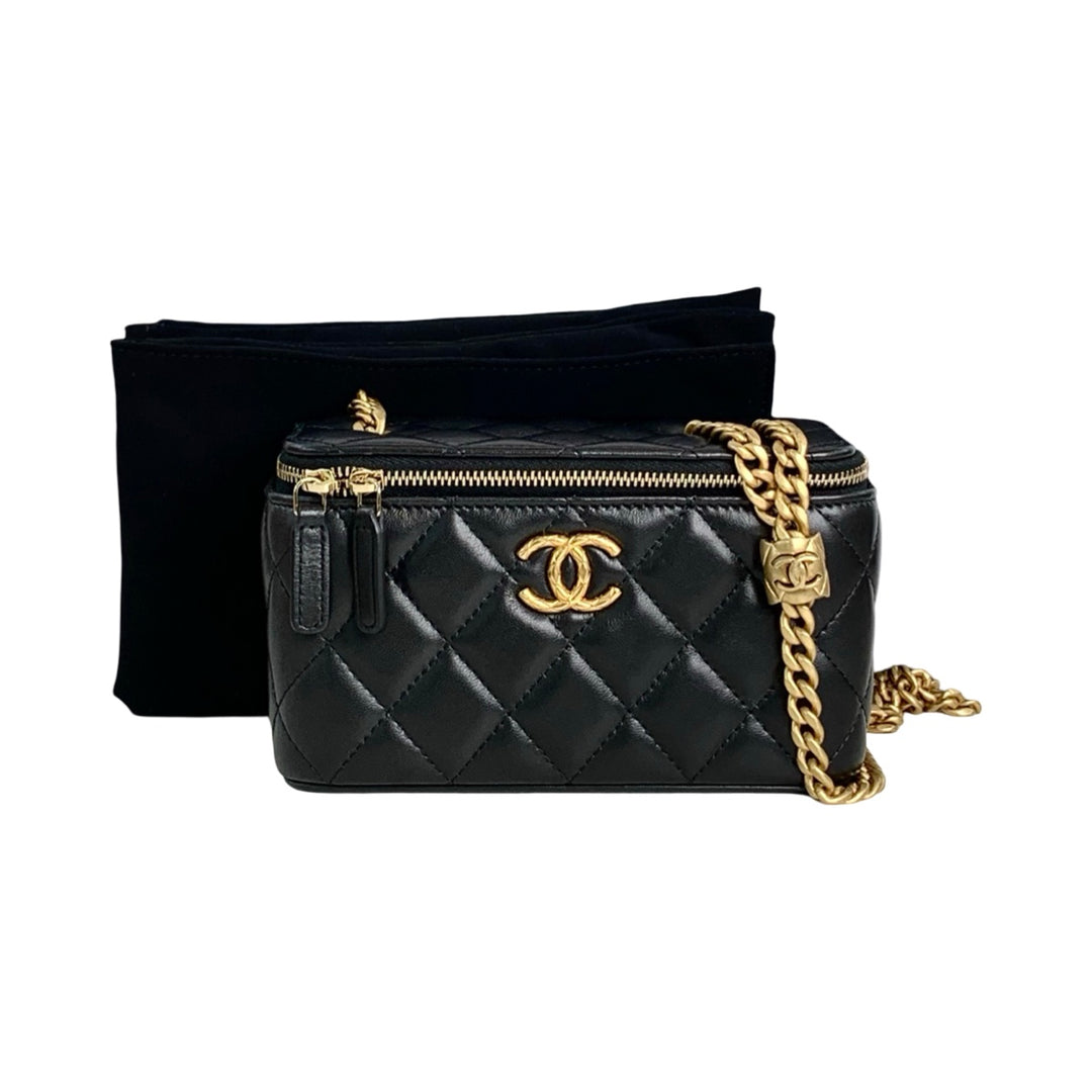 Chanel Vanity Box Black with Pearl Crush
