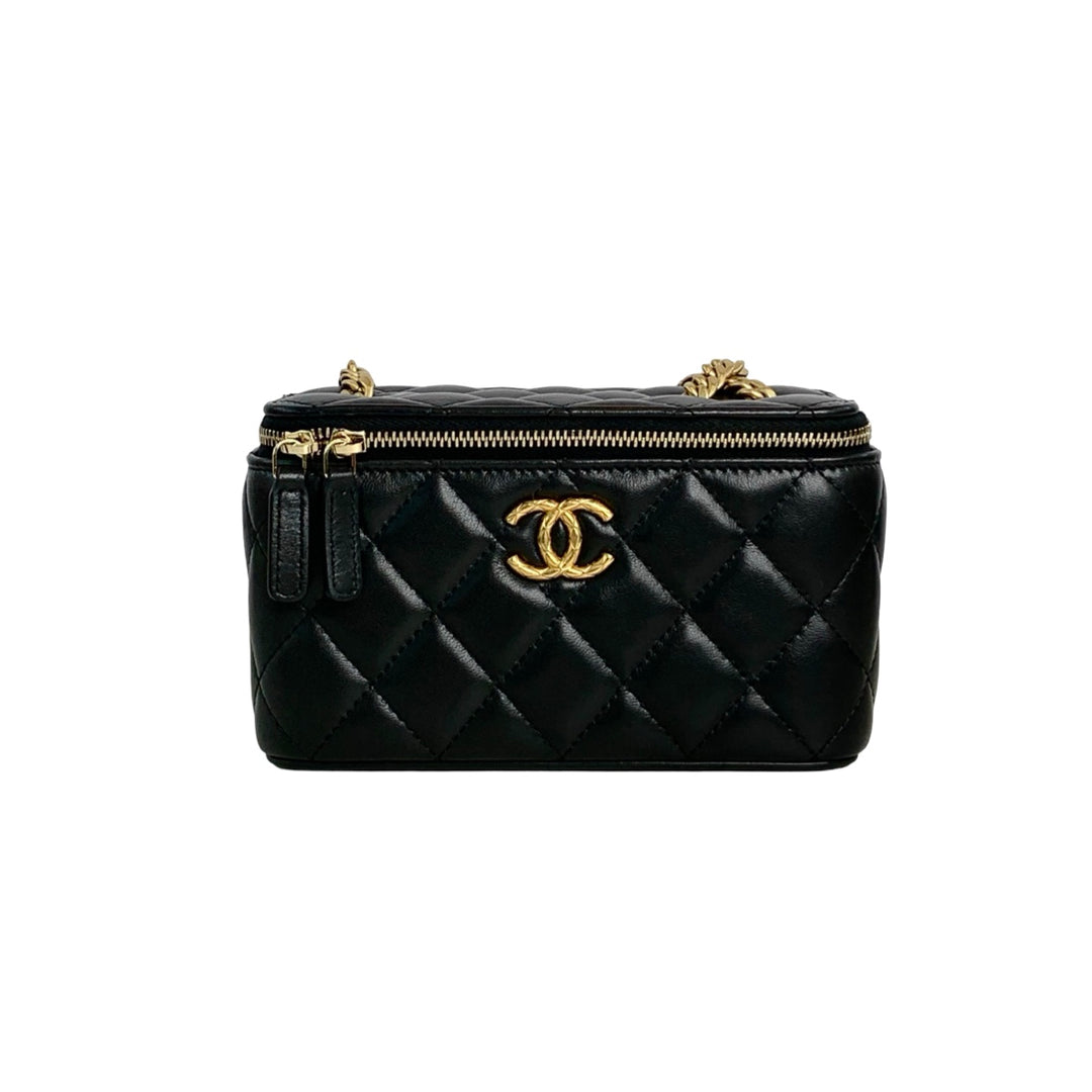 Chanel Vanity Box Black with Pearl Crush