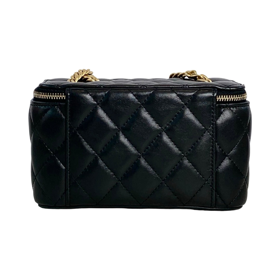 Chanel Vanity Box Black with Pearl Crush