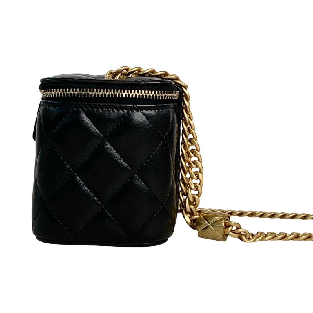 Chanel Vanity Box Black with Pearl Crush