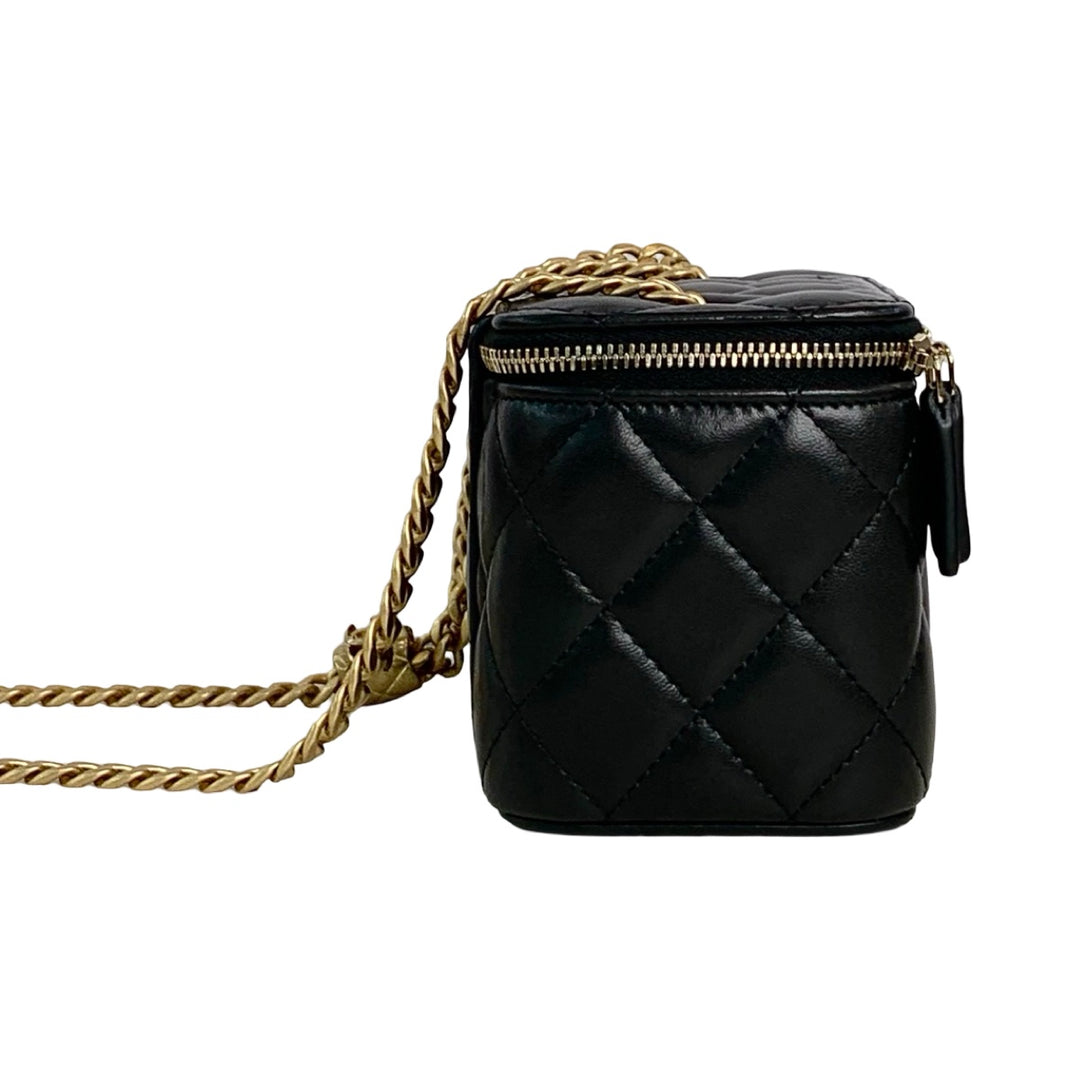 Chanel Vanity Box Black with Pearl Crush