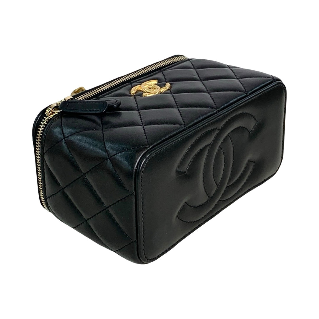 Chanel Vanity Box Black with Pearl Crush