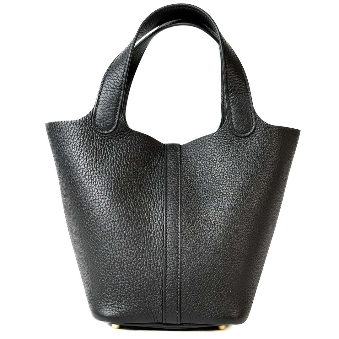 Hermes Picotin Black 18 Bag GHW